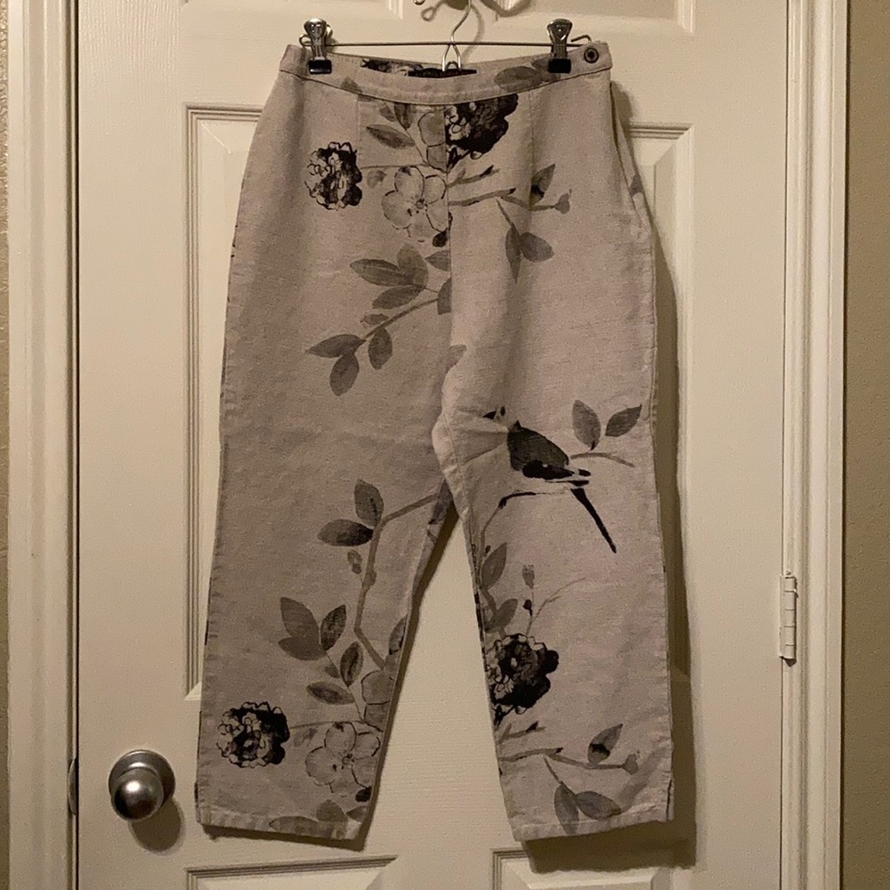 Vintage Linen Cropped Pants